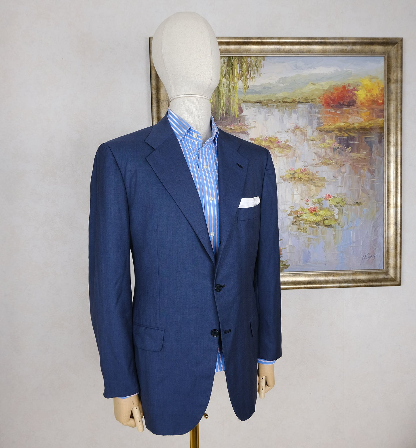 Kiton, blue hand made jacket, size 42UK