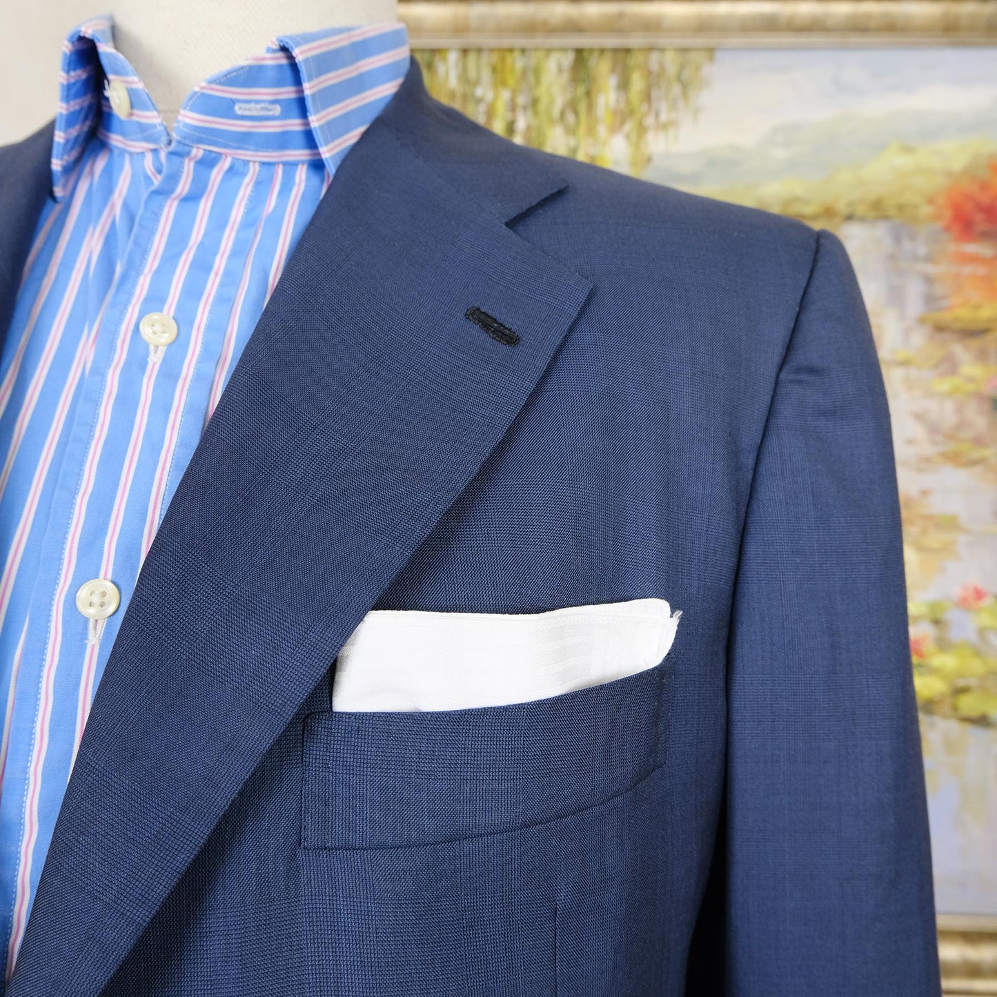Kiton, blue hand made jacket, size 42UK