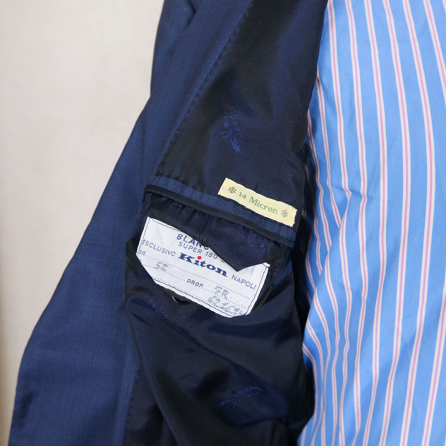 Kiton, blue hand made jacket, size 42UK