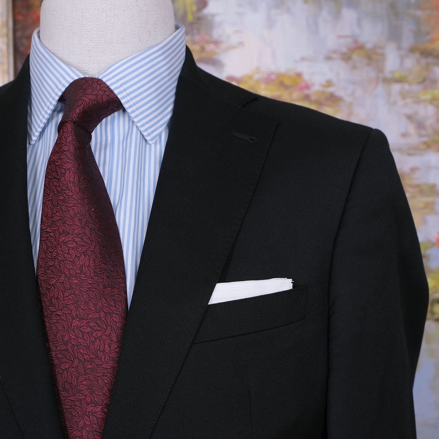 Mario Barutti, black suit, size 52, long