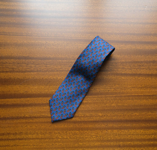 Hermès, blue-gray silk tie, made in France
