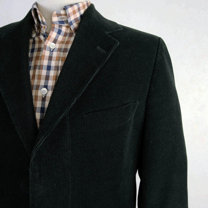 Paul Smith, black corduroy coat, size 38UK, slim