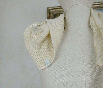 Peregrine, cream aran polo jumper, size M, slim