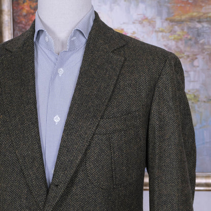 Regent Handtailored, vihreä tweedtakki, koko 52, tehty Saksassa