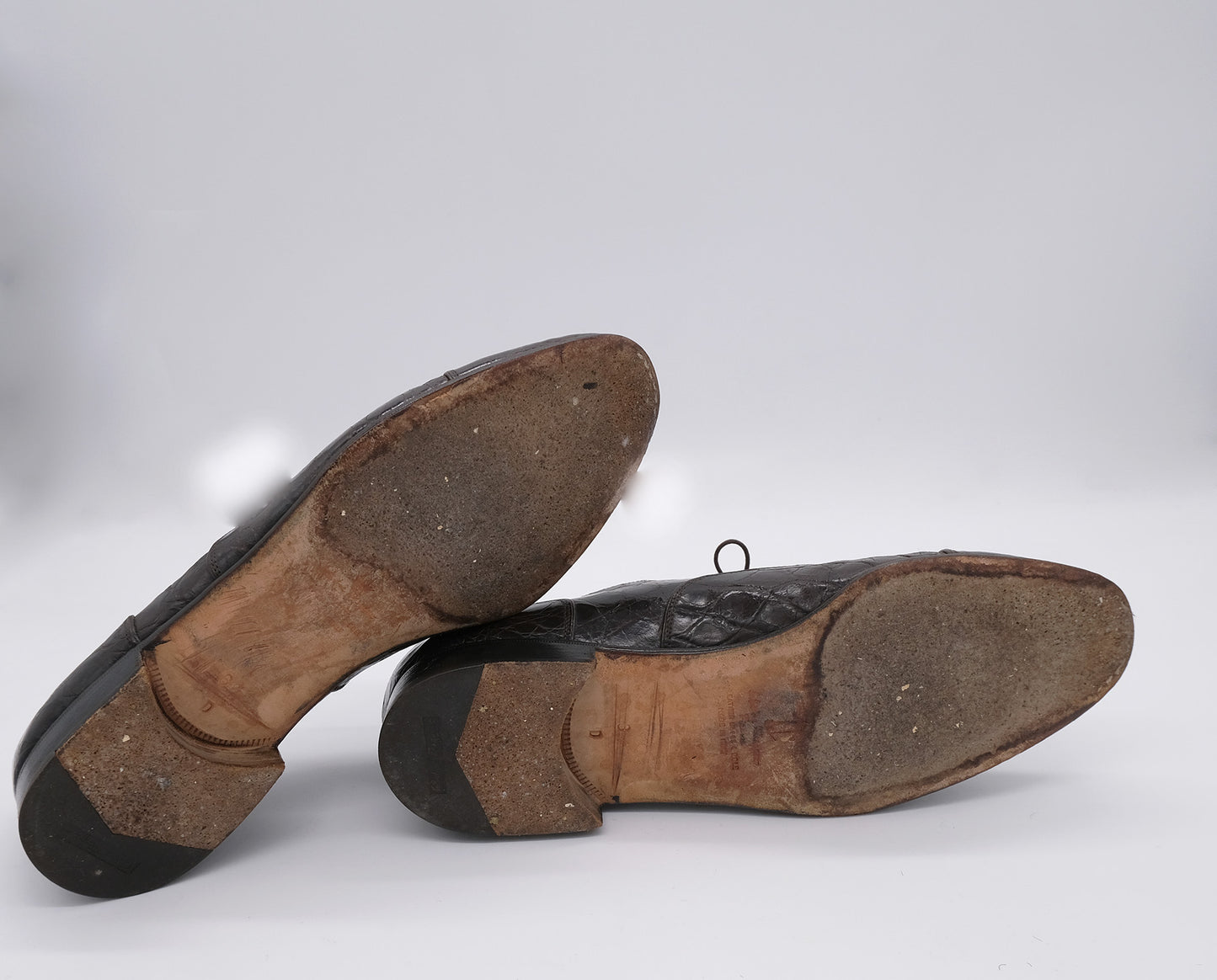 Salvatore Ferragamo, ruskeat oxford-kengät, koko 41, krokotiilinnahkaa