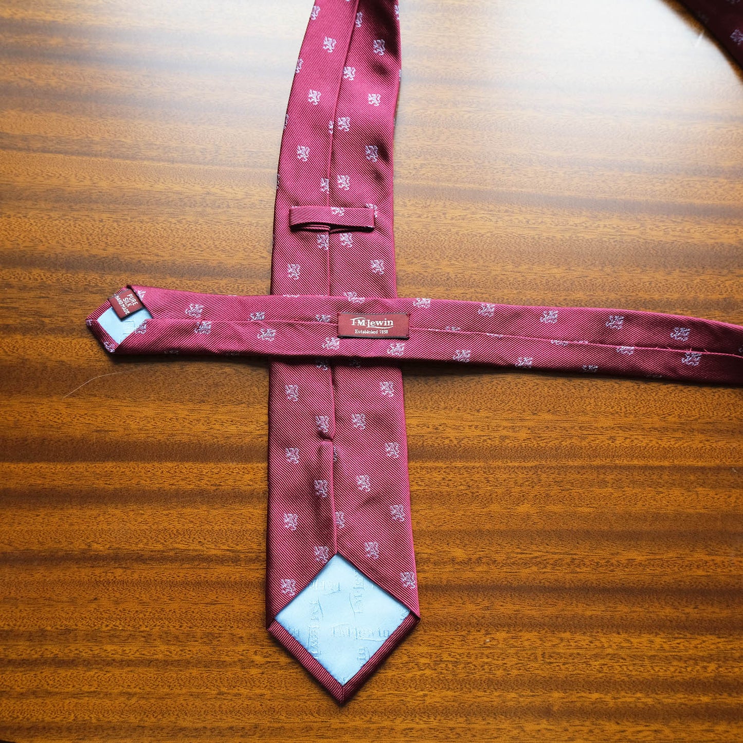 Hermès, blue-gray silk tie, made in France