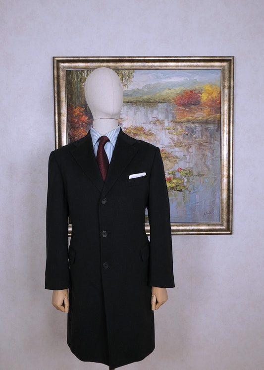 Tagliatore, dark grey coat, size 52, flannel wool