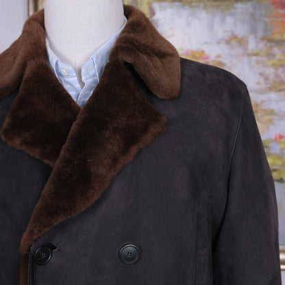 Verri, ruskea kelsitakki, koko 50, lyhyempi helma, kelsiturkki