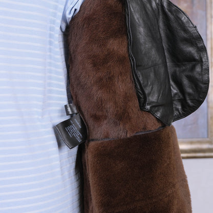 Verri, ruskea kelsitakki, koko 50, lyhyempi helma, kelsiturkki