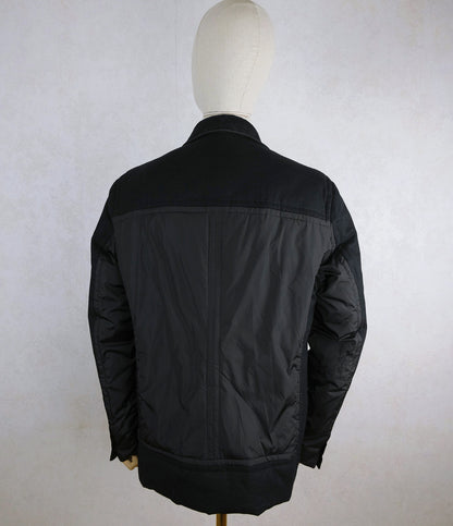 Moncler, Black Down Jacket, Size 46UK, Woolen Fabric 
