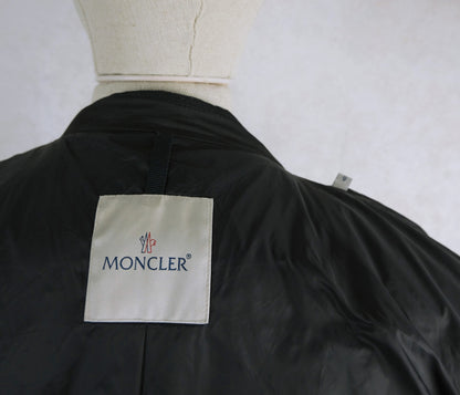 Moncler, Black Down Jacket, Size 46UK, Woolen Fabric 
