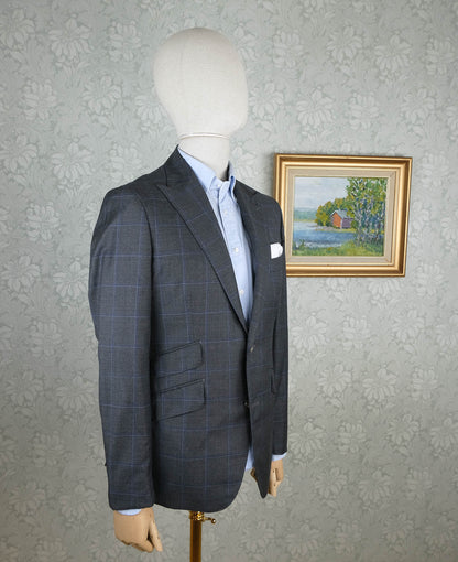 Suitsupply, harmaa irtotakki, koko 48, mittatilaus