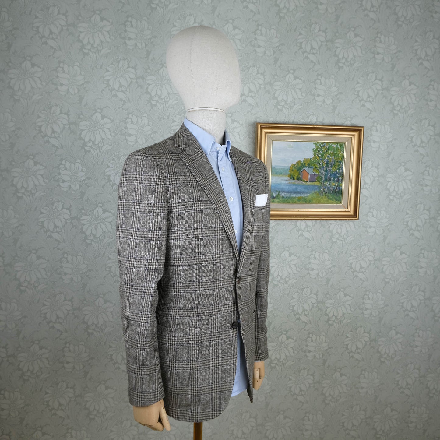 Suitsupply, ruskea irtotakki, koko 48, pellavakangas