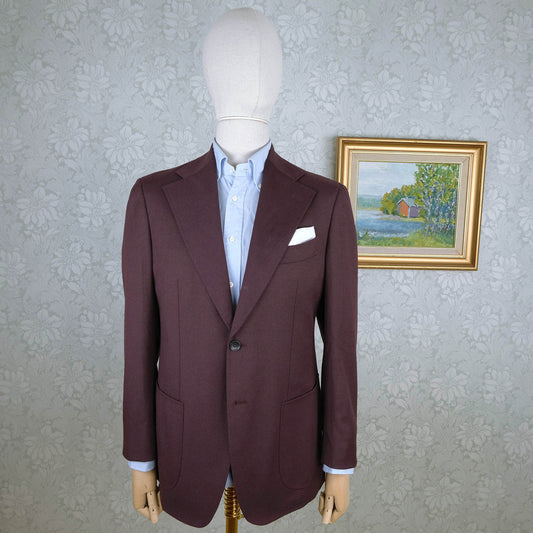 Suitsupply, tummanpunainen irtotakki, koko 50, komia väri