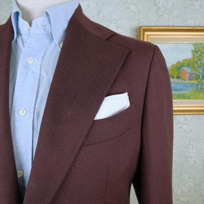 Suitsupply, tummanpunainen irtotakki, koko 50, komia väri