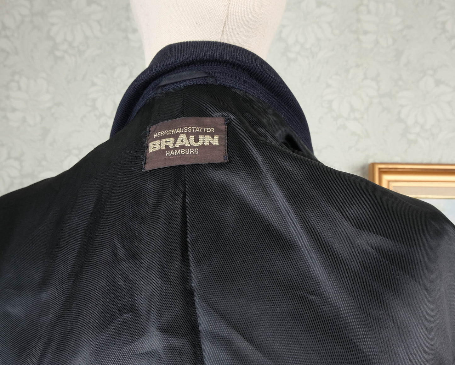 Braun Hamburg, mokkatakki, koko XXL, musta, lentäjän takki