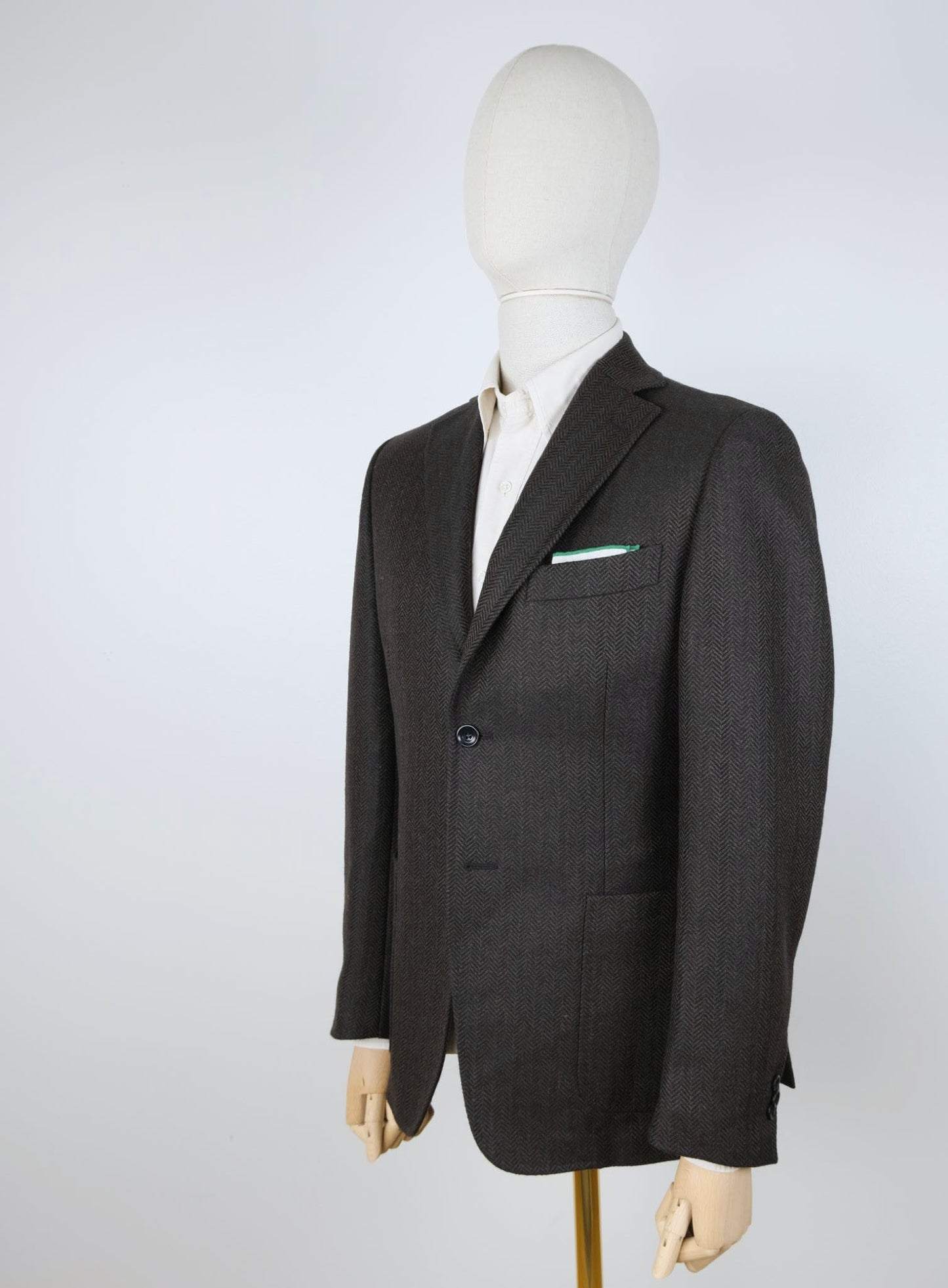 Pal Zileri, ruskea tweed-takki, koko 48