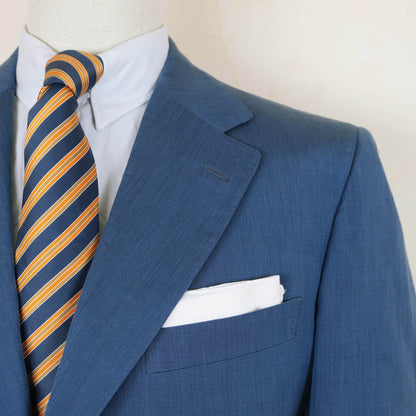 Ravazzolo, blue hand made jacket, size 56, silk-cotton