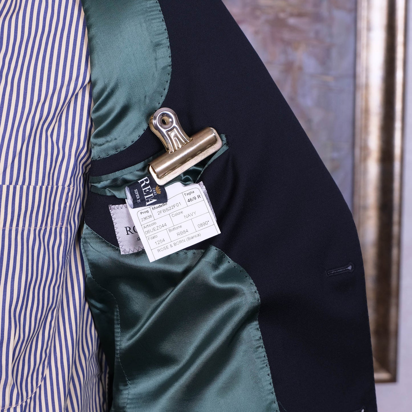 Rose & Born, tumma puku, koko 46, kuin uusi