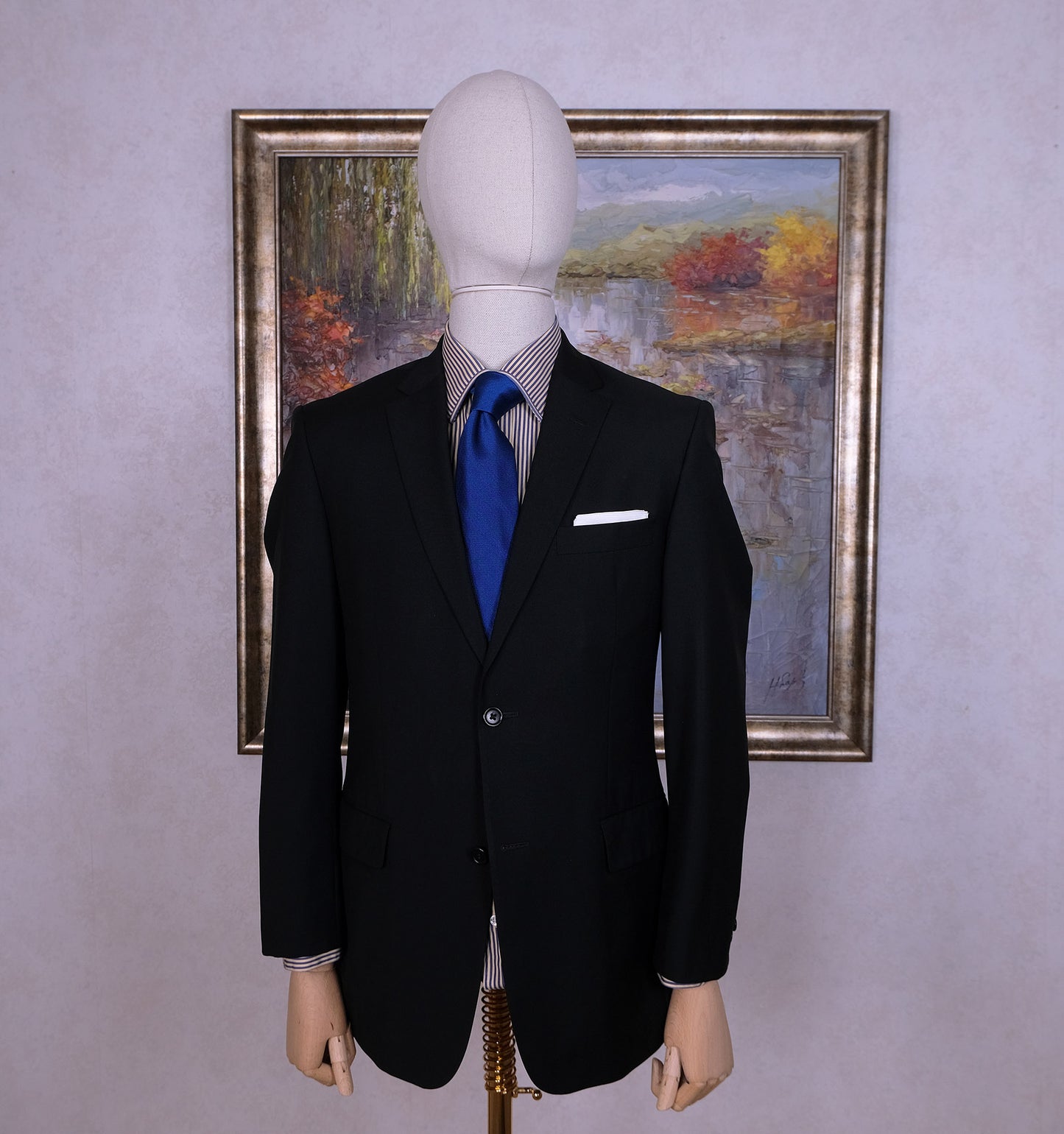 Sand, musta puku, koko 48, mohairkangas