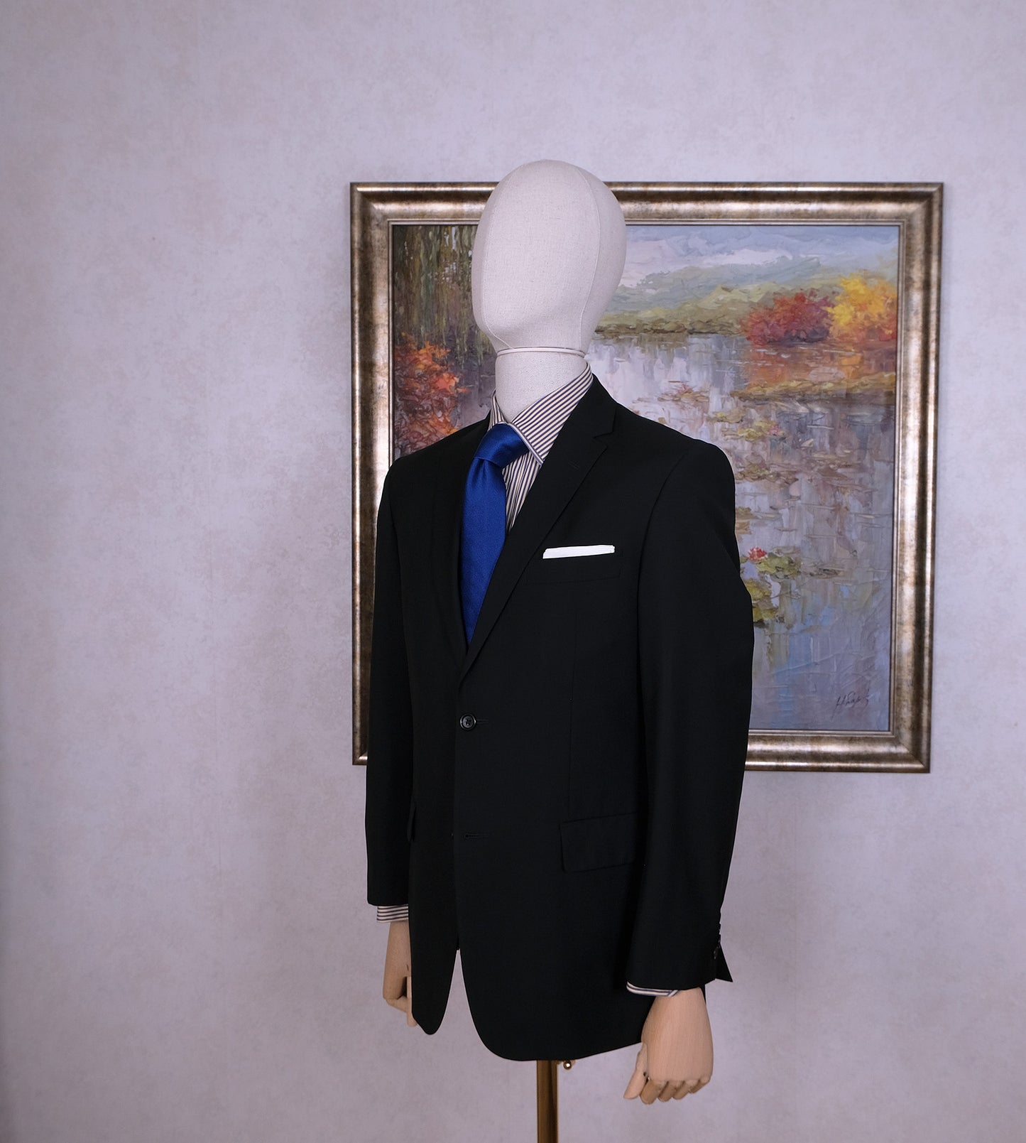 Sand, musta puku, koko 48, mohairkangas