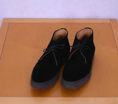 Sanders, mustat chukka-kengät, koko 42.5, mokkanahkaa, kumipohja