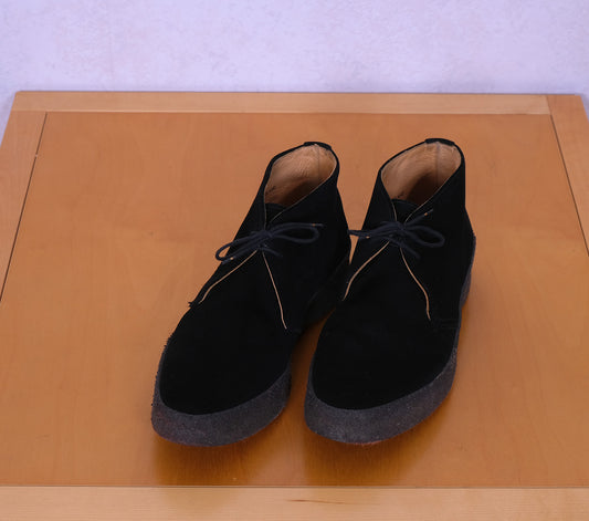 Sanders, mustat chukka-kengät, koko 42.5, mokkanahkaa, kumipohja