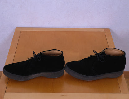 Sanders, mustat chukka-kengät, koko 42.5, mokkanahkaa, kumipohja