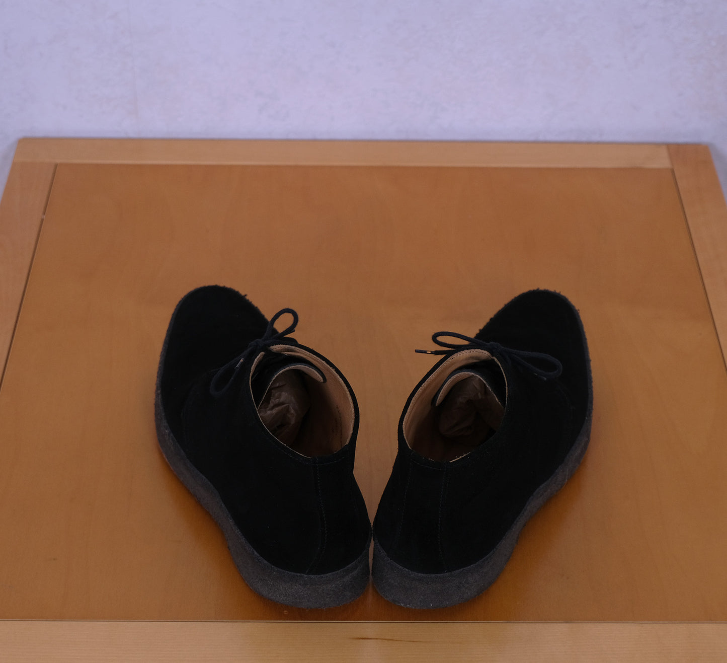 Sanders, mustat chukka-kengät, koko 42.5, mokkanahkaa, kumipohja