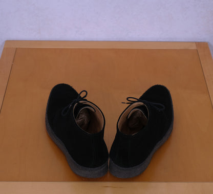 Sanders, mustat chukka-kengät, koko 42.5, mokkanahkaa, kumipohja