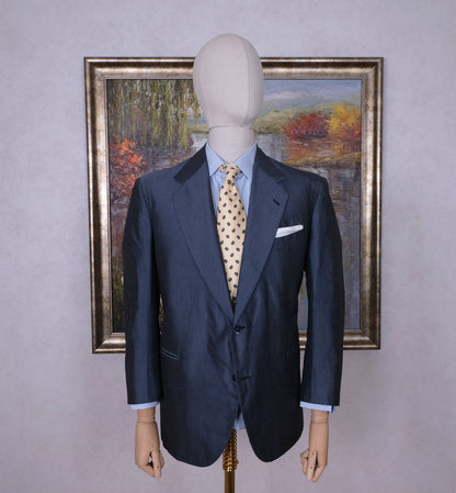 Sartoria Fratelli Concolato, räätälin tekemä sininen puku, koko 50, vatsakas