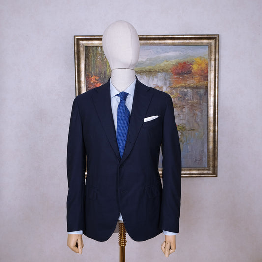 Sartoria Rossi, blue smart jacket, size 48EU, hopsack fabric