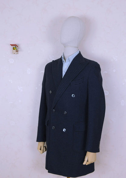 Sartoria Rossi, blue wool coat, size 48EU