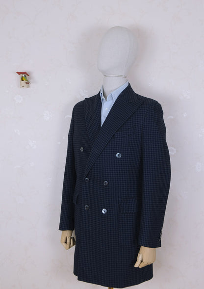 Sartoria Rossi, blue wool ulster coat, size 38UK