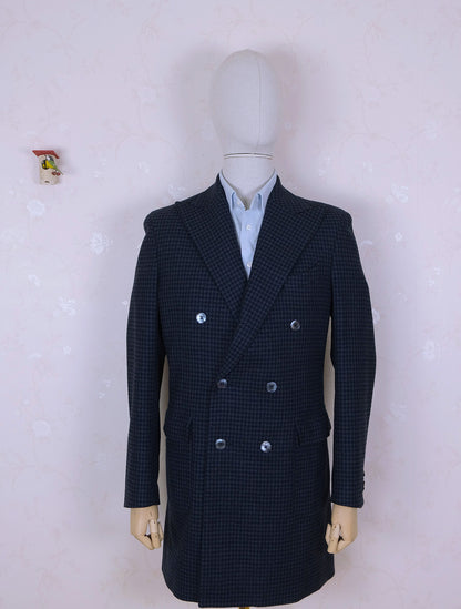 Sartoria Rossi, blue wool coat, size 48EU