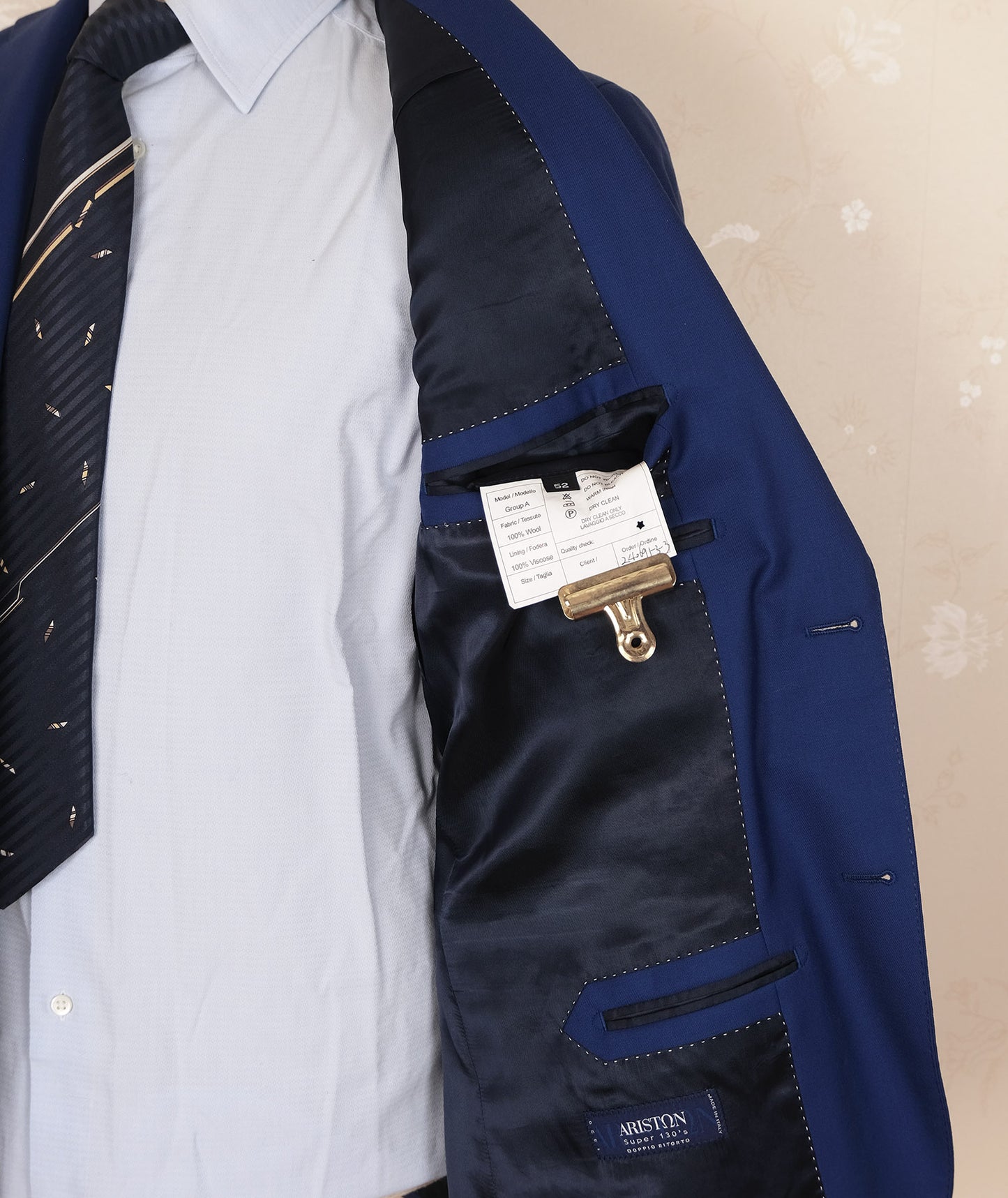 Skabo Oslo, bright blue suit, size 42UK, strong colour