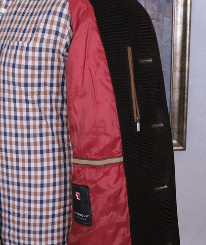 Steinbock, ruskea tikkitakki, koko XXL, villakangas