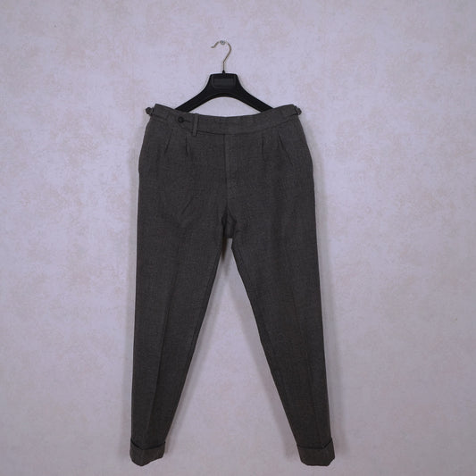 Suitsupply, harmaat suorat housut, koko 50, flanellikangas
