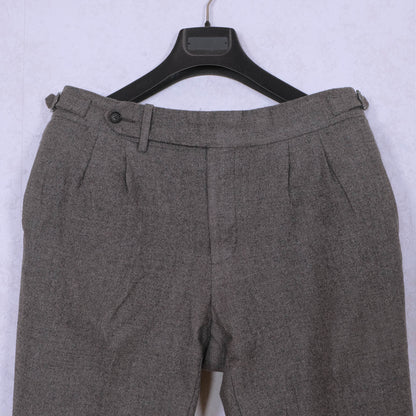 Suitsupply, harmaat suorat housut, koko 50, flanellikangas