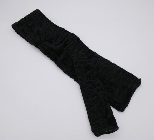 Black swakara fur scarf, karakul sheep material