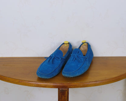 Tod's, siniset ajokengät, koko 42, mokkanahkaa, Gommino