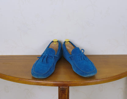 Tod's, siniset ajokengät, koko 42, mokkanahkaa, Gommino