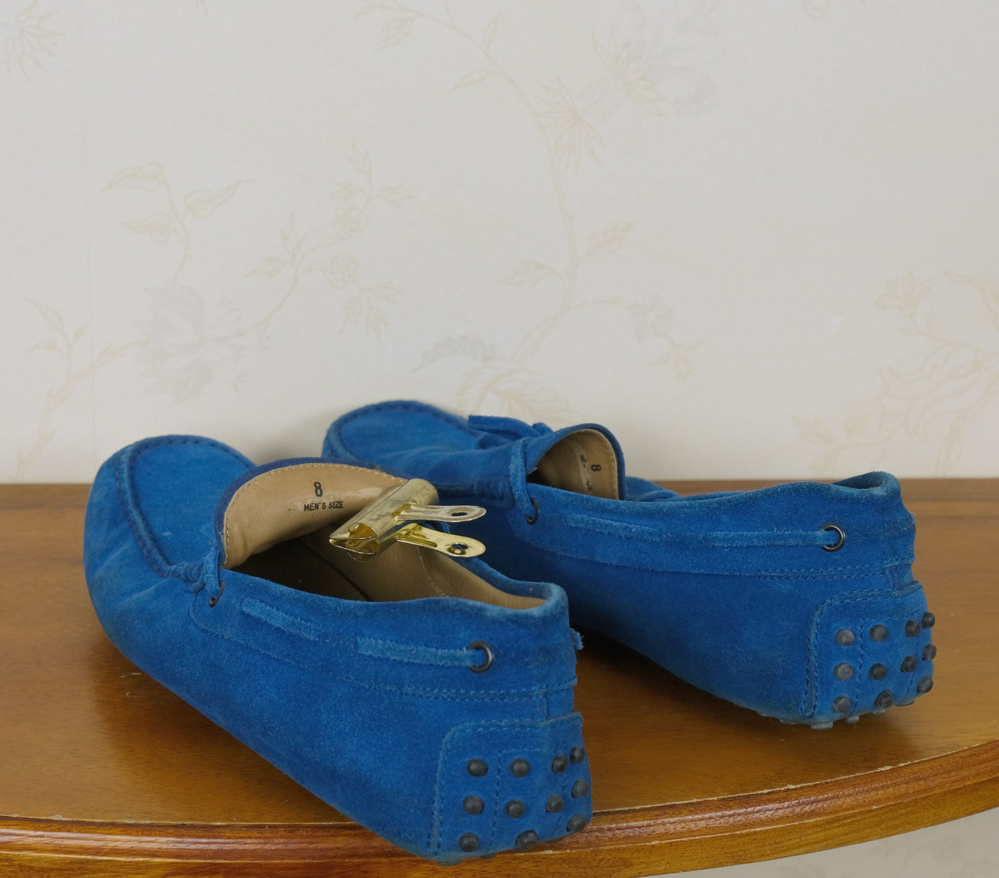 Tod's, siniset ajokengät, koko 42, mokkanahkaa, Gommino