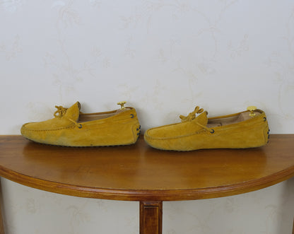 Tod's, keltaiset ajokengät, koko 42, mokkanahkaa, Gommino