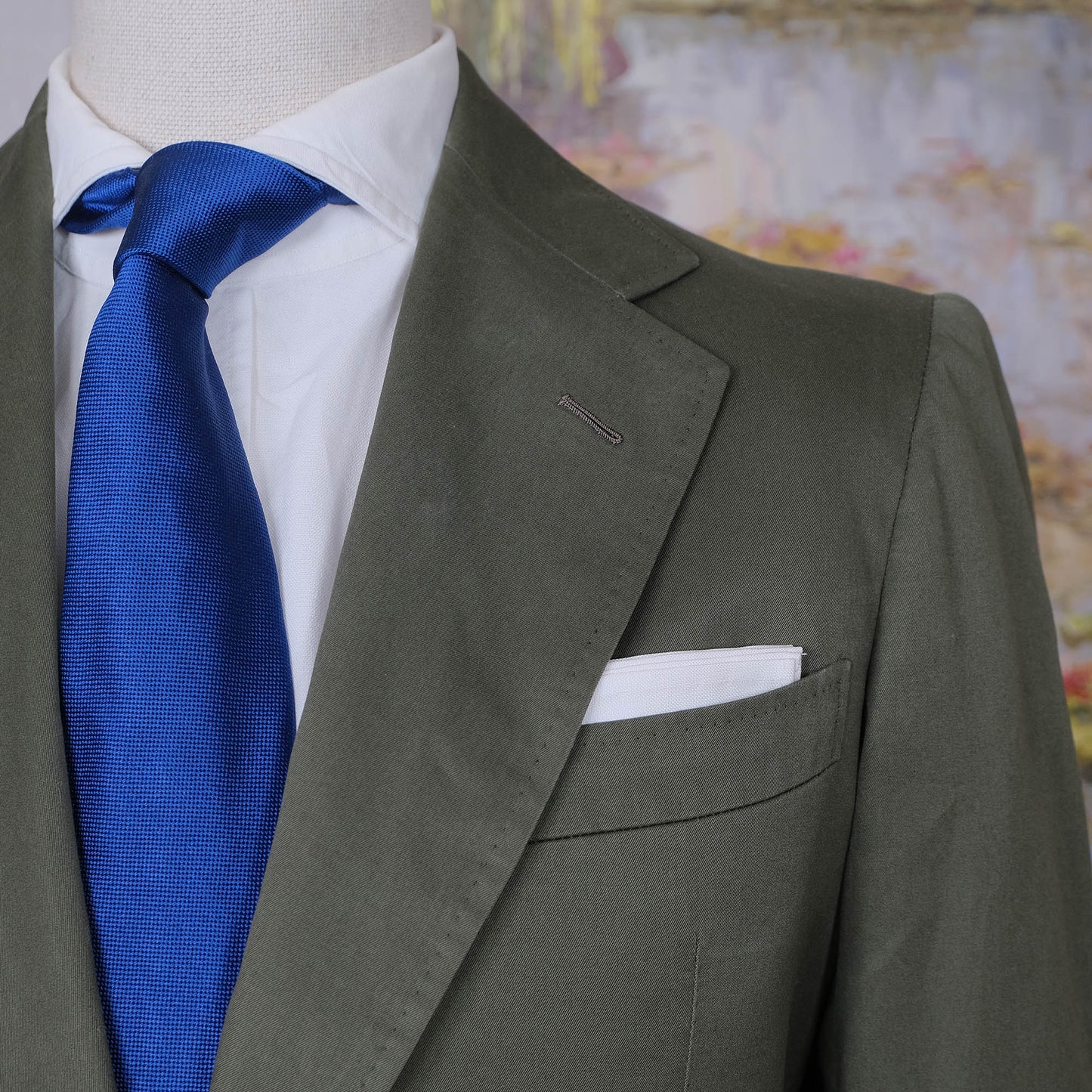 Tommy and Giulio Caraceni, green cotton jacket, size 36UK, made for the fashion designer Valentino