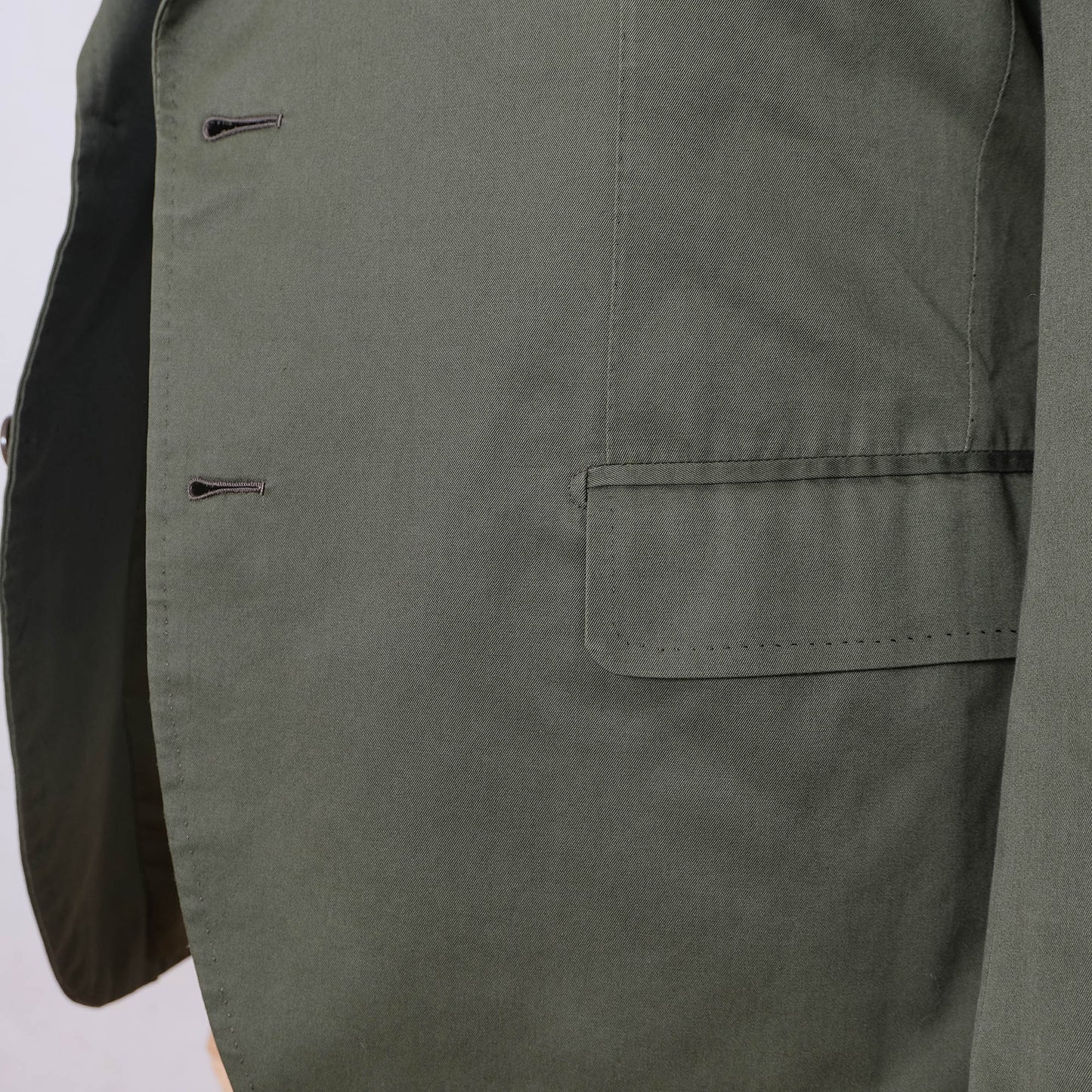 Tommy and Giulio Caraceni, green cotton jacket, size 36UK, made for the fashion designer Valentino