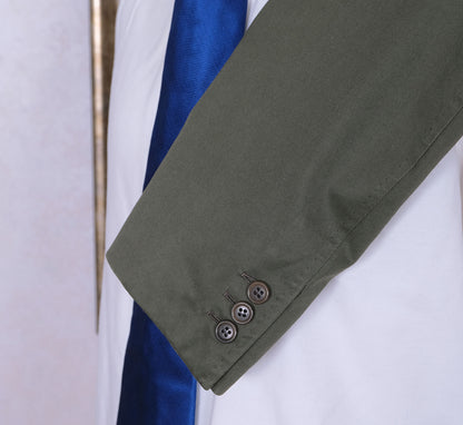 Tommy and Giulio Caraceni, green cotton jacket, size 36UK, made for the fashion designer Valentino