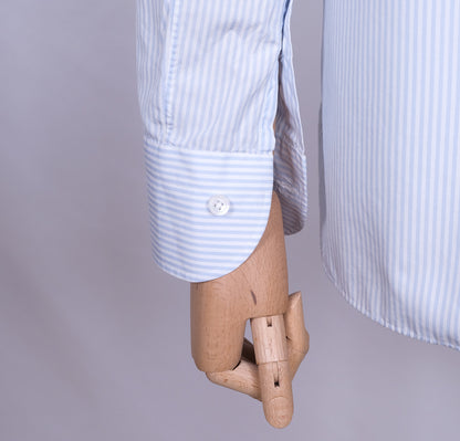 100 Hands, sininen kauluspaita, koko 40, käsin ommeltu