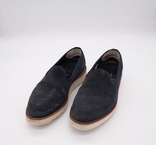 Alfred Sargent, blue suede loafers, size 42EU, thicker rubber sole