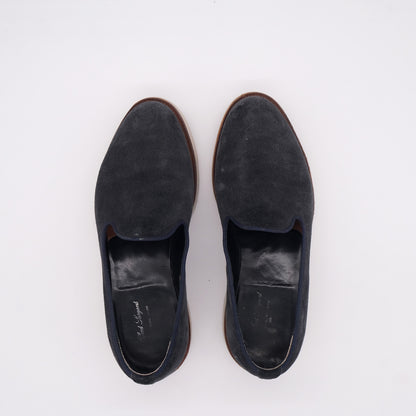 Alfred Sargent, blue suede loafers, size 42EU, thicker rubber sole